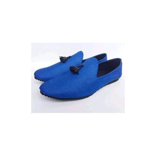 Luxurious & Elegant Sky Blue Unisex Ankara Loafers.