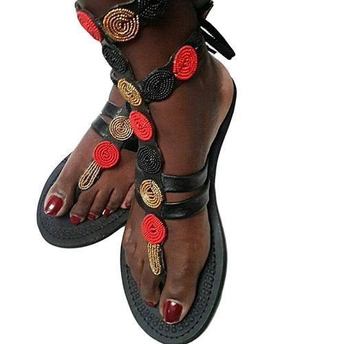Maasai Ladies Gladiator Sandals.