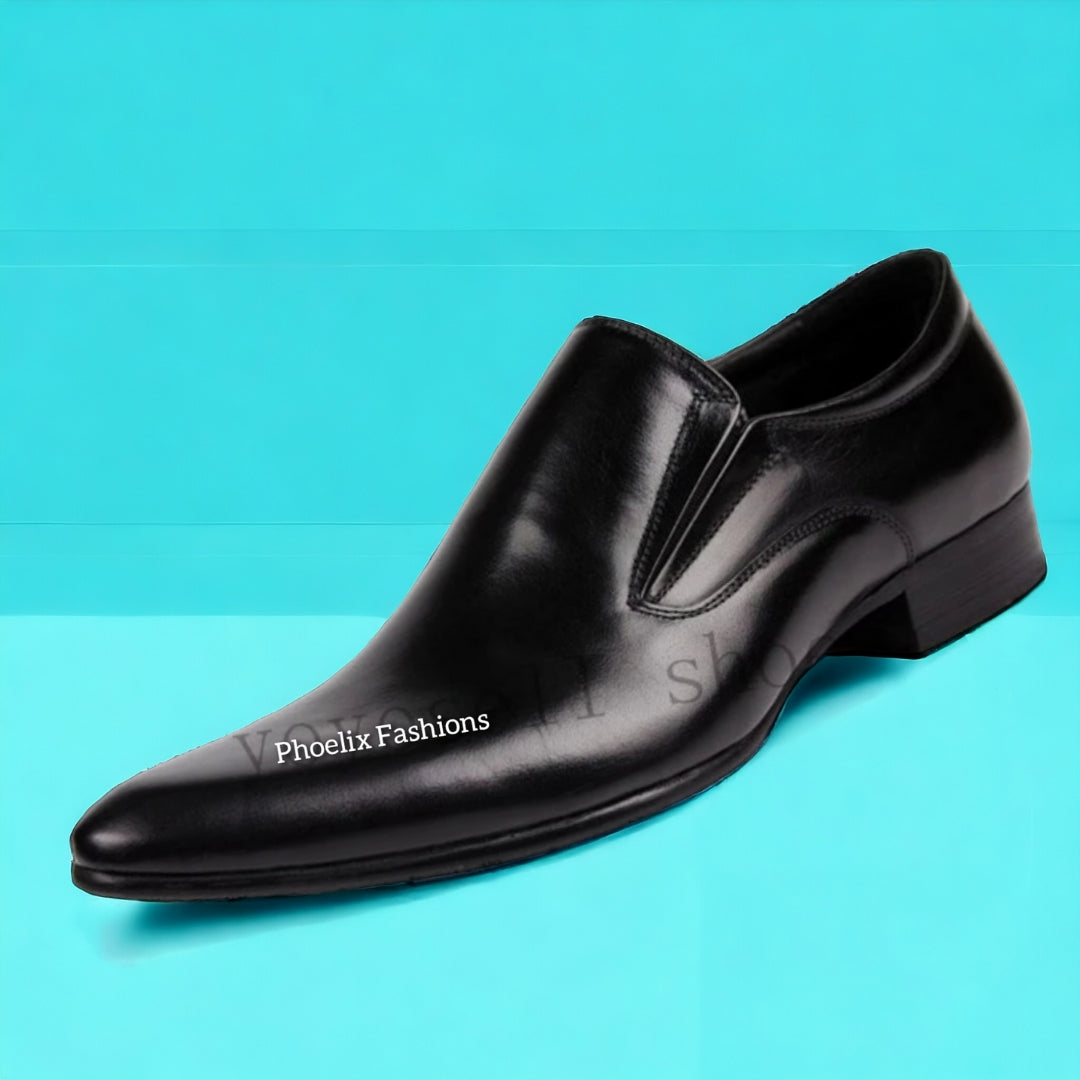 Pure Leather Official Shoes + Free Bow Tie and Suspender