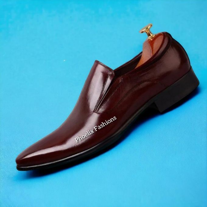 Pure Leather Slip-on Leather Official Shoes + Free Pair of Socks