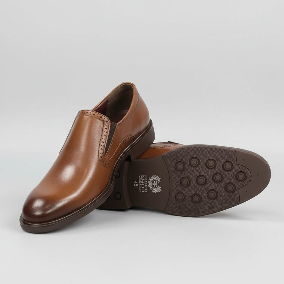 Franco Bannatti Pure Leather Executive Slip-On Loafers – Black & Brown