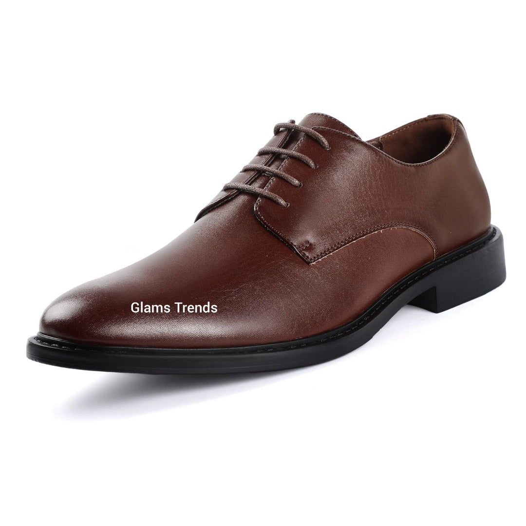 Black Laced Leather Official Shoes + Free Belt