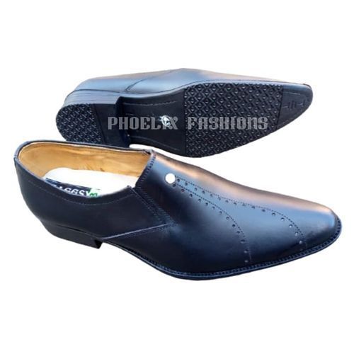 Men Black Leather Official Shoes
