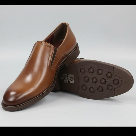 Franco Bannatti Pure Leather Executive Slip-On Loafers – Black & Brown