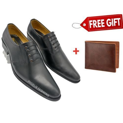 Elegant Ethiopian Leather Official Shoes + FREE PURE LEATHER WALLET.