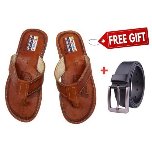 Walk On Clouds: Leather Sandals With Non-Slip Rubber Soles.