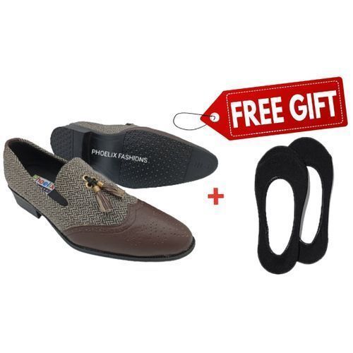 Elegant Designer Ankara Casual / Wedding Shoes + FREE PAIR OF INVINCIBLE SOCKS