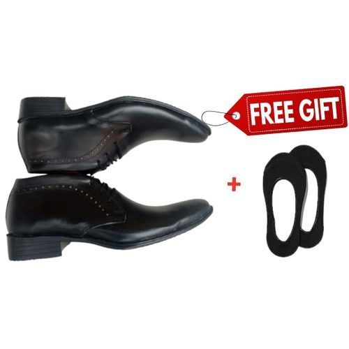 ELEGANT ETHIOPIAN LEATHER OFFICIAL BOOTS + FREE PAIR OF INVISIBLE SOCKS.