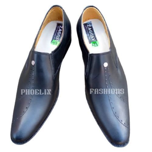 Men Black Leather Official Shoes