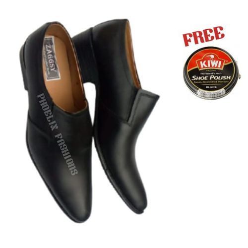 BLACK ELEGANT ETHIOPIAN LEATHER OFFICIAL SHOES.