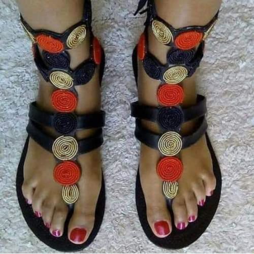 Maasai Ladies Gladiator Sandals.