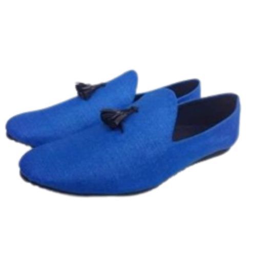 Luxurious & Elegant Sky Blue Unisex Ankara Loafers.