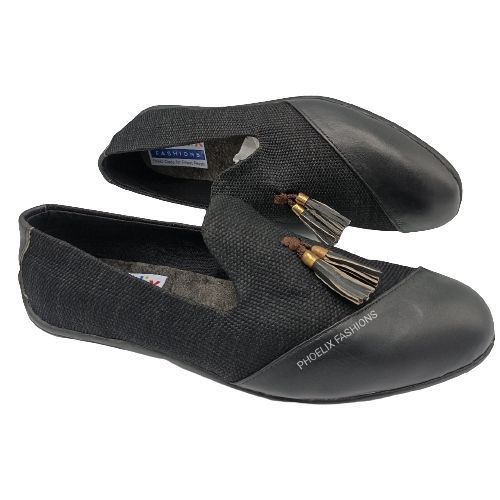 BLACK - Elegant Unisex AFRICAN Ankara Loafers/NATURAL RUBBER SOLE SHOES.