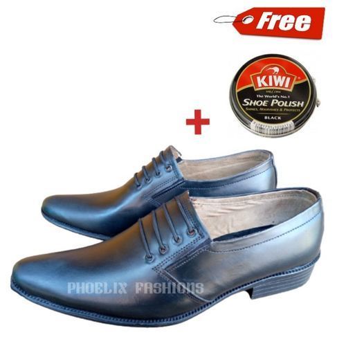 Elegant Ethiopian Leather Official Shoes + FREE SHOE POLISH