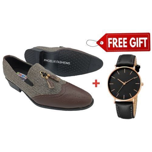 Professional Elegance Ankara Formal Shoes - Wedding/Events/Streetwear.