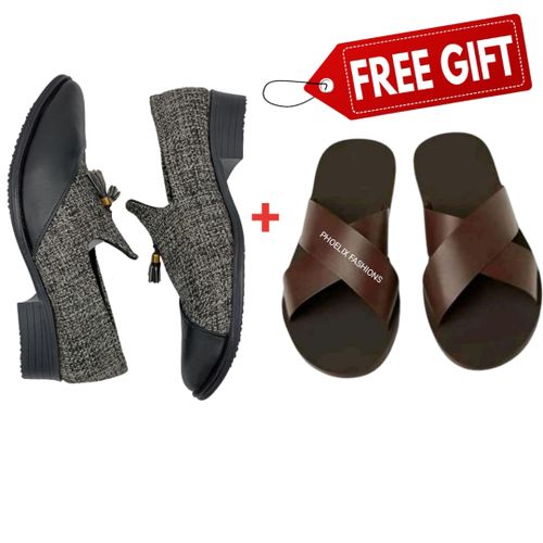 WEDDING ANKARA OFFICIAL/CASUAL-WEAR SHOES + FREE GIFT