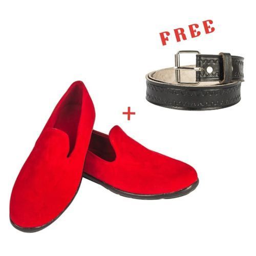 VELVET Luxurious & Elegant Unisex Ankara Loafers + FREE LEATHER BELT