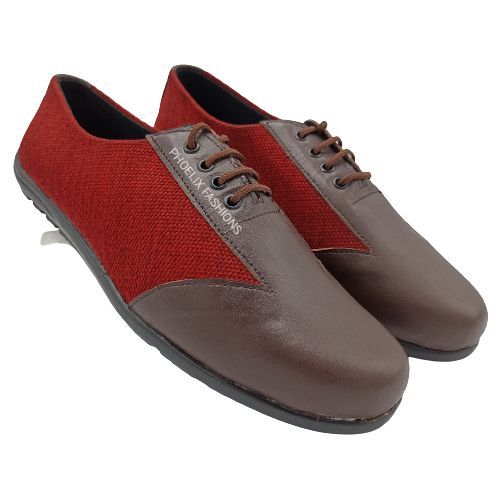 MAROON/COFEE Elegant Unisex AFRICAN Ankara Loafers/NATURAL RUBBER SOLE SHOES.
