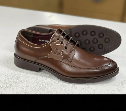 Franco Bannatti Pure Leather Derby Shoes – Black & Brown