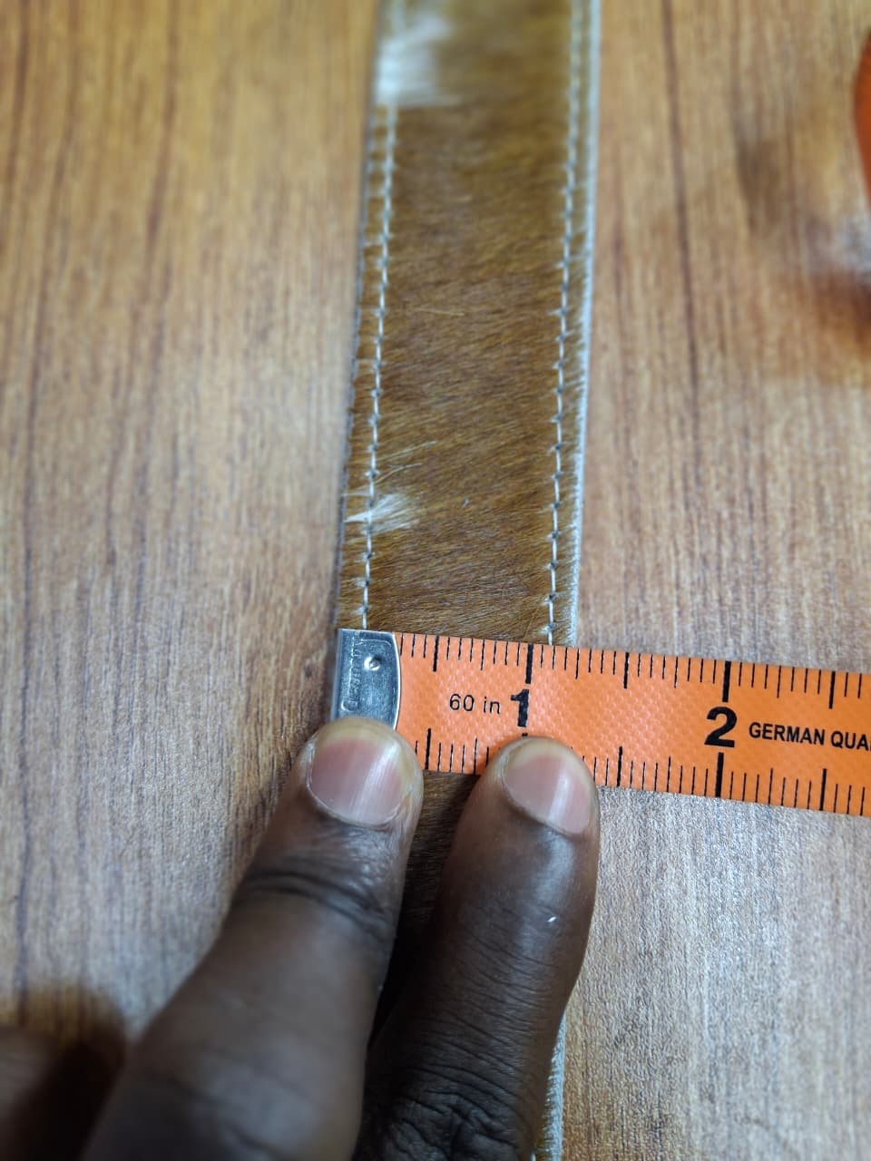 Kioo Ngozi Hair-On Full-Grain Leather Belt — Brown Legacy Edition