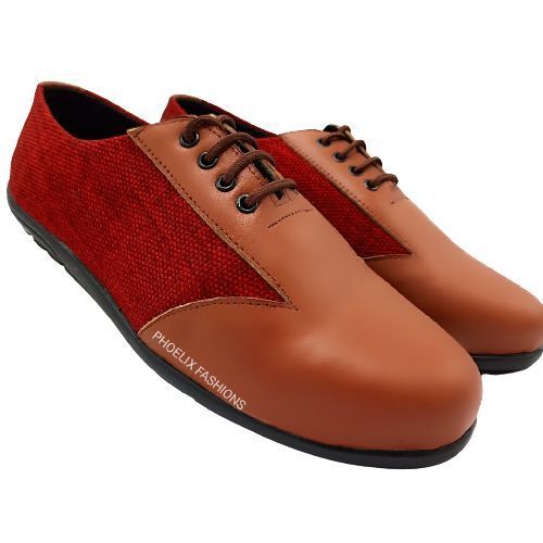 MAROON/BROWN - Elegant Unisex AFRICAN Ankara Loafers/NATURAL RUBBER SOLE SHOES.