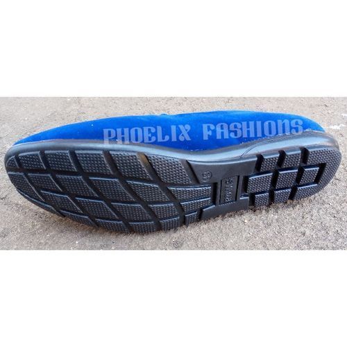 Royal Blue Velvex Luxurious Unisex Ankara Loafers.