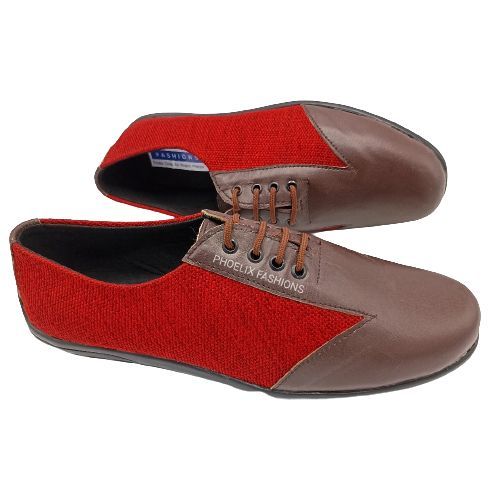 MAROON/COFEE Elegant Unisex AFRICAN Ankara Loafers/NATURAL RUBBER SOLE SHOES.