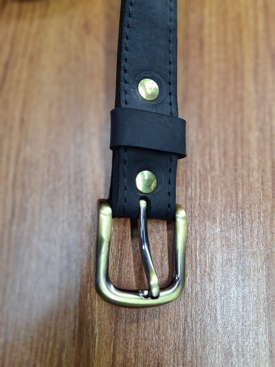 Kioo Ngozi Full-Grain Leather Dress Belt — Obsidian Grace Edition (1" Wide)