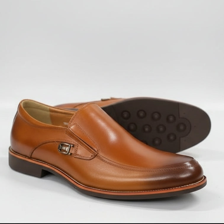 Franco Bannatti Pure Leather Loafers – Tan / Black / Brown