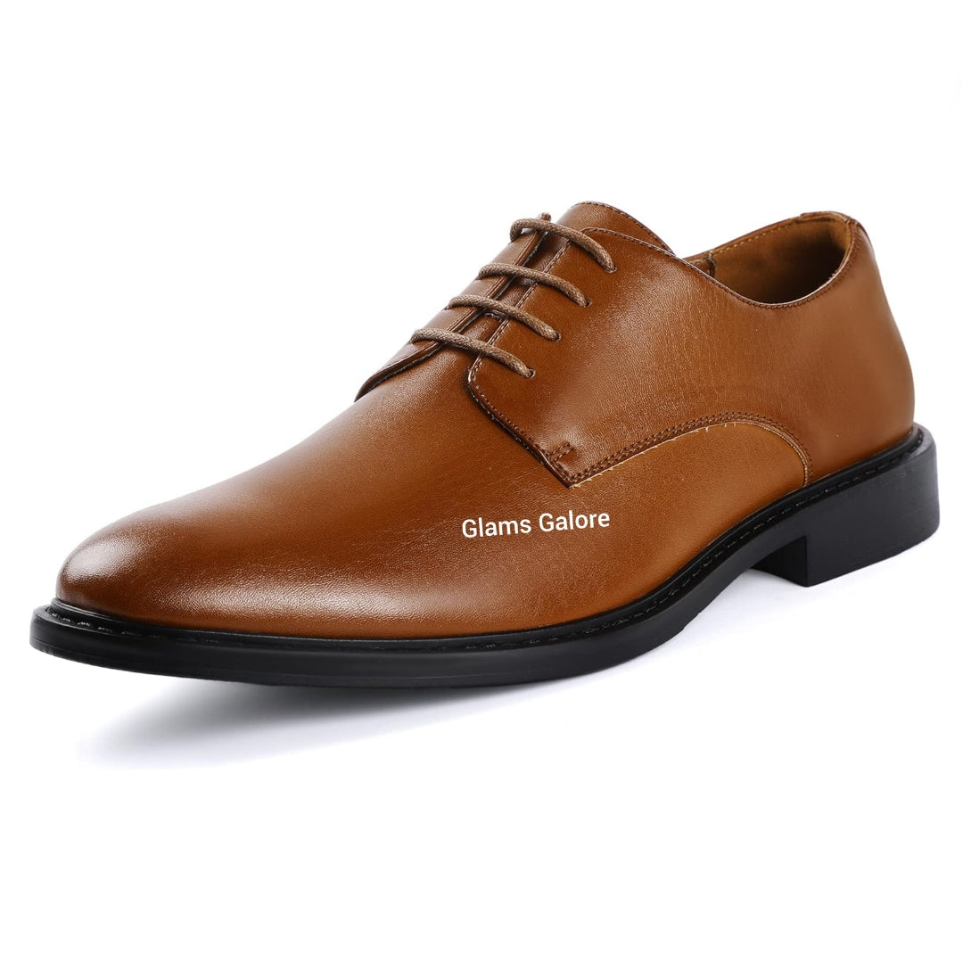 Black Laced Leather Official Shoes + Free Belt
