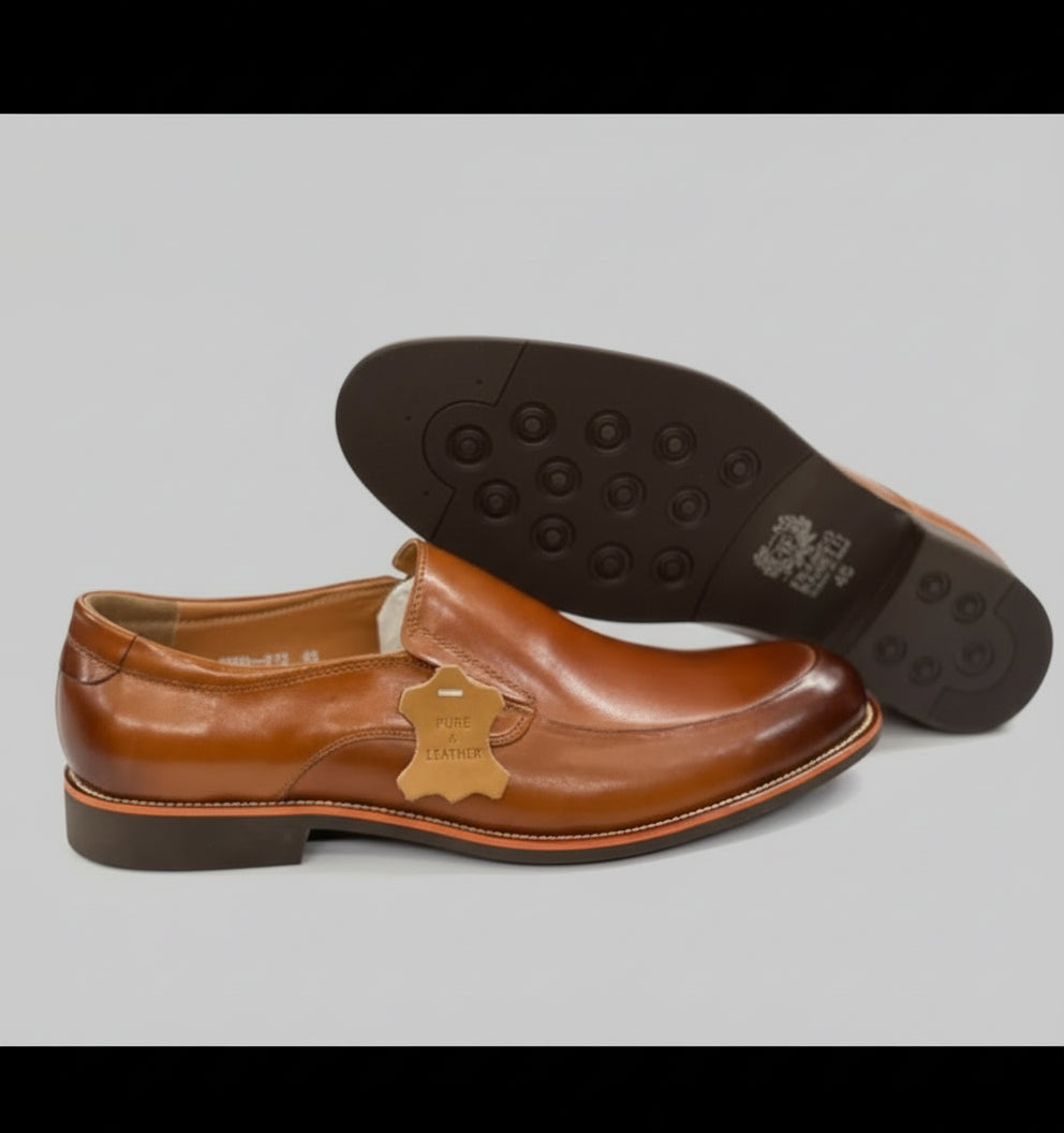 Franco Bannatti Pure Leather Smooth Loafers – Black / Brown / Tan