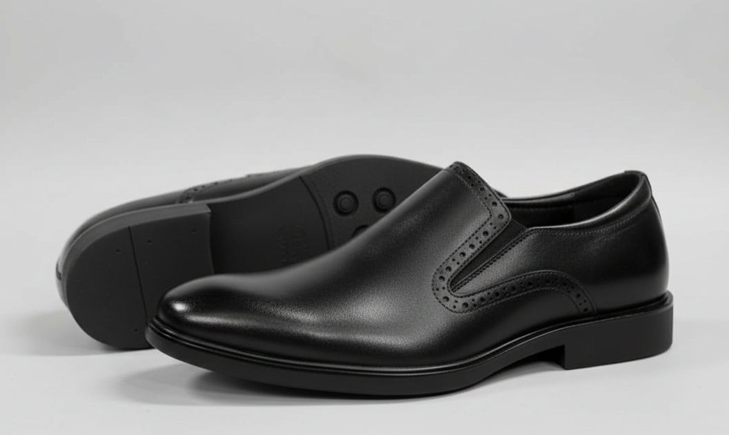 Franco Bannatti Pure Leather Perforated-Slip Loafers – Tan / Black