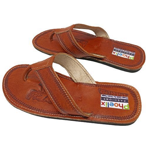 Walk On Clouds: Leather Sandals With Non-Slip Rubber Soles.