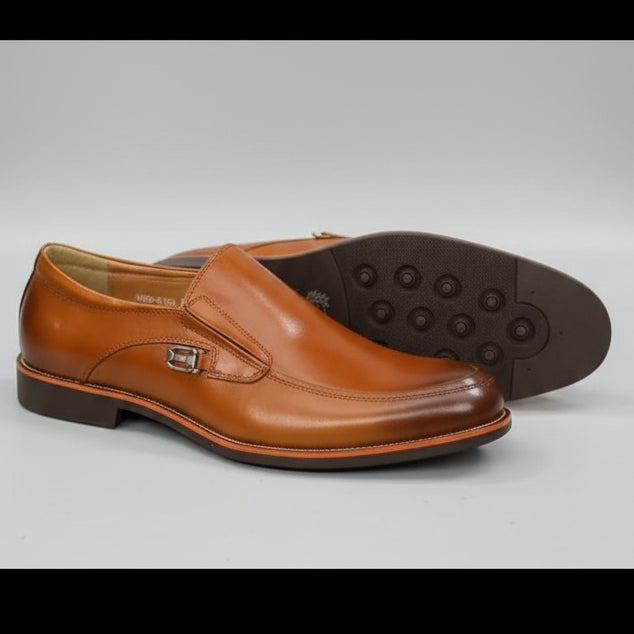 Franco Bannatti Pure Leather Loafers – Tan / Black / Brown