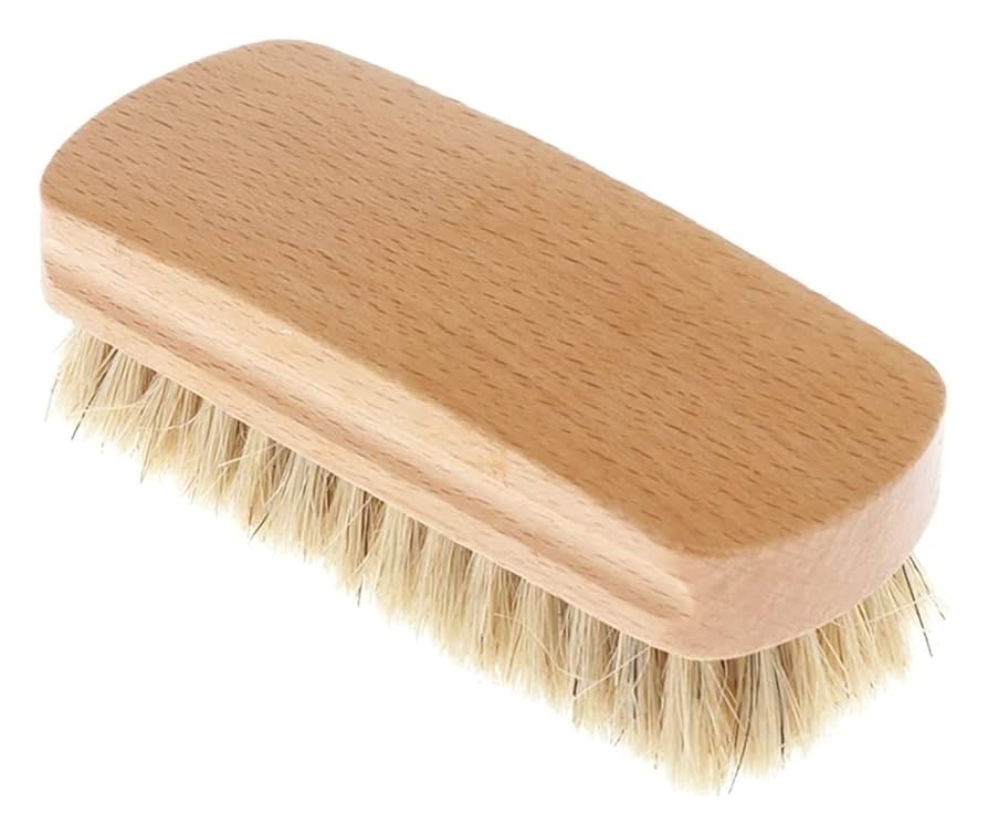 Kioo Ngozi Premium Shoe Brush – Horsehair Brushes for Leather Care (Black & Natural)