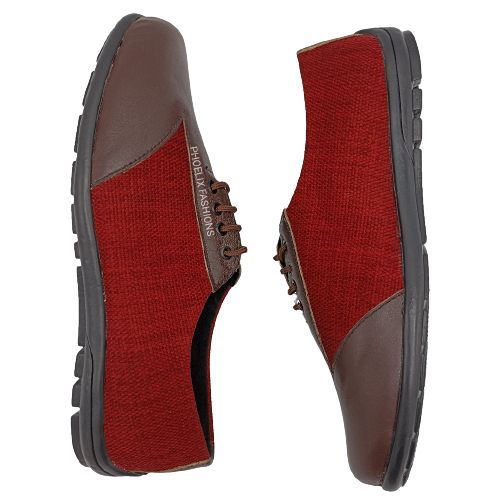 MAROON/COFEE Elegant Unisex AFRICAN Ankara Loafers/NATURAL RUBBER SOLE SHOES.