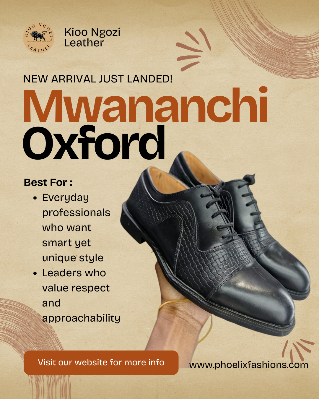 Mwananchi Oxford – Footwear of Wisdom and Serenity