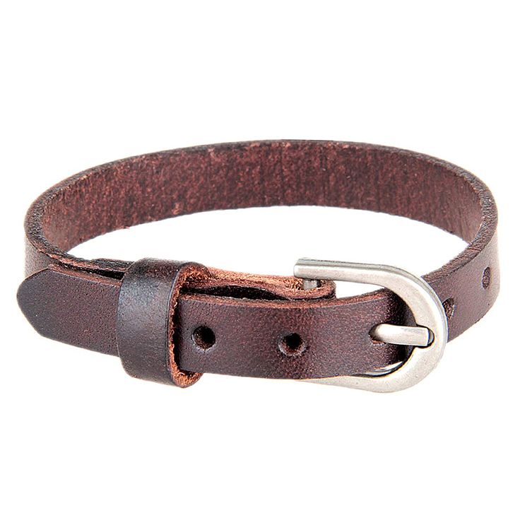 Handcrafted Full Grain Leather Buckle Bracelet – Adjustable Unisex Fashion Accessory (Black, Brown, and Tan Options)