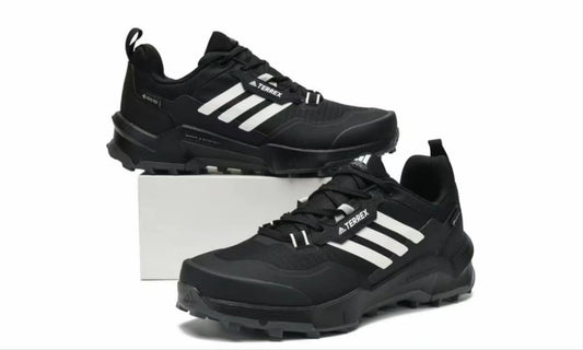 Adidas Terrex Gore-Tex Hiking Shoes – Beige, Black & Orange Trail Runners.