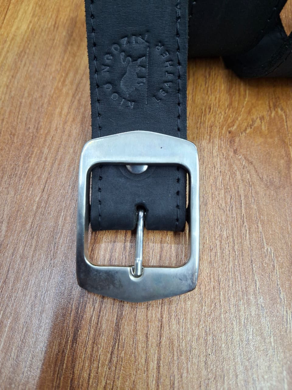 Kioo Ngozi Full-Grain Leather Jeans Belt — Obsidian Edge Edition (1.25' Wide)