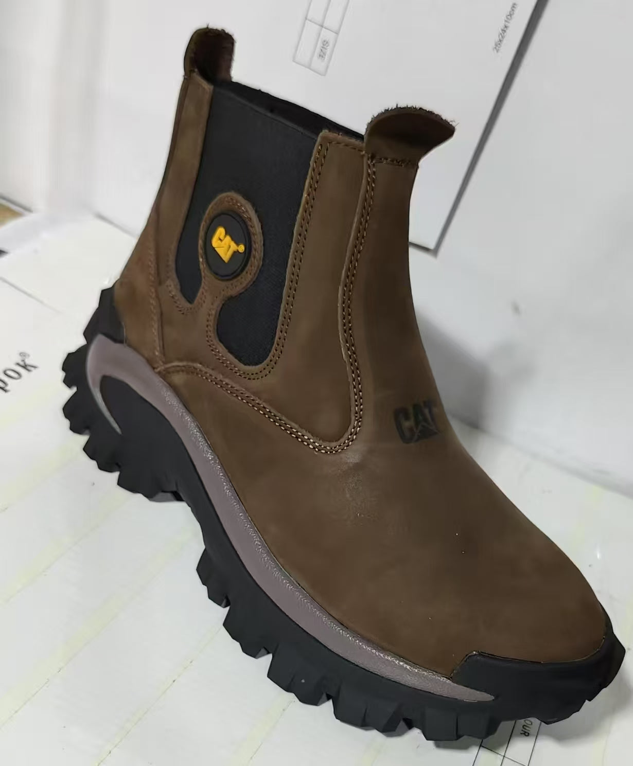 CAT Anchor Water Resistant Work Boots - Brown