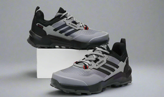 Adidas Terrex Gore-Tex Hiking Shoes – Beige, Black & Orange Trail Runners.